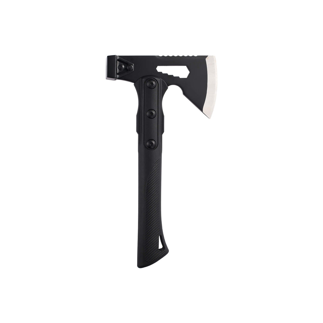 Black hand held 440C steel Ax with anti slip material