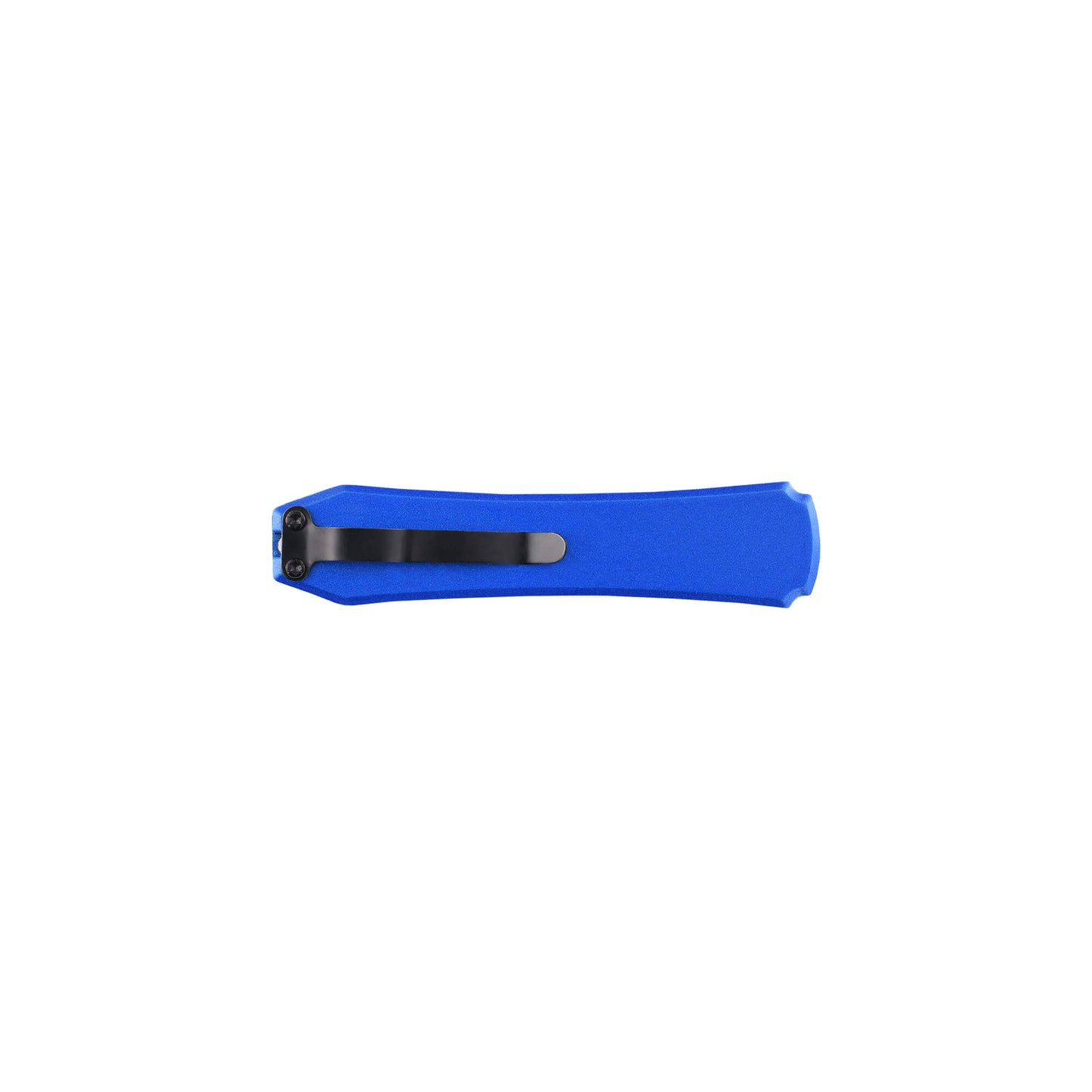 Blue Hunting, fishing, EDC Mini automatic OTF knife Xkarve with spear point blade, Zinc alloy handle and lanyard hole.