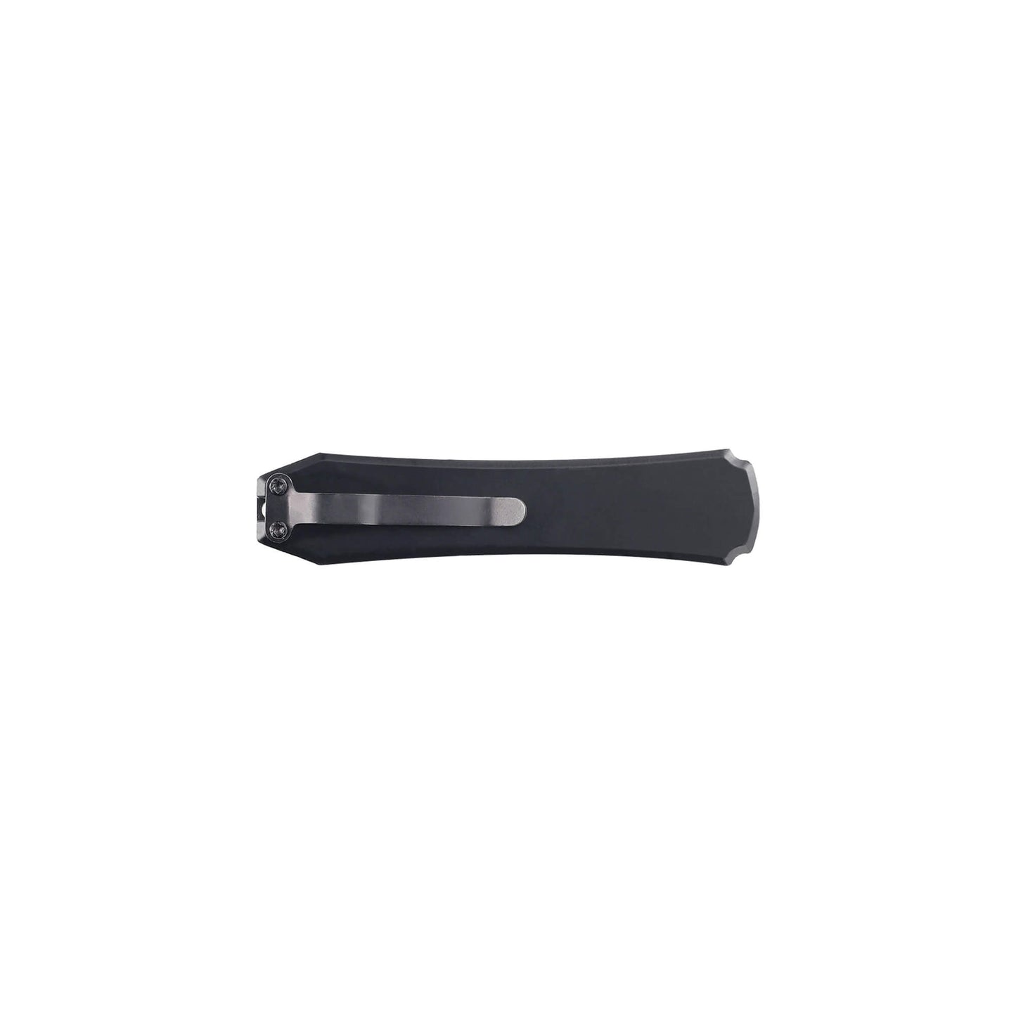 Black Hunting, fishing, EDC Mini automatic OTF knife Xkarve with spear point blade, Zinc alloy handle and lanyard hole.