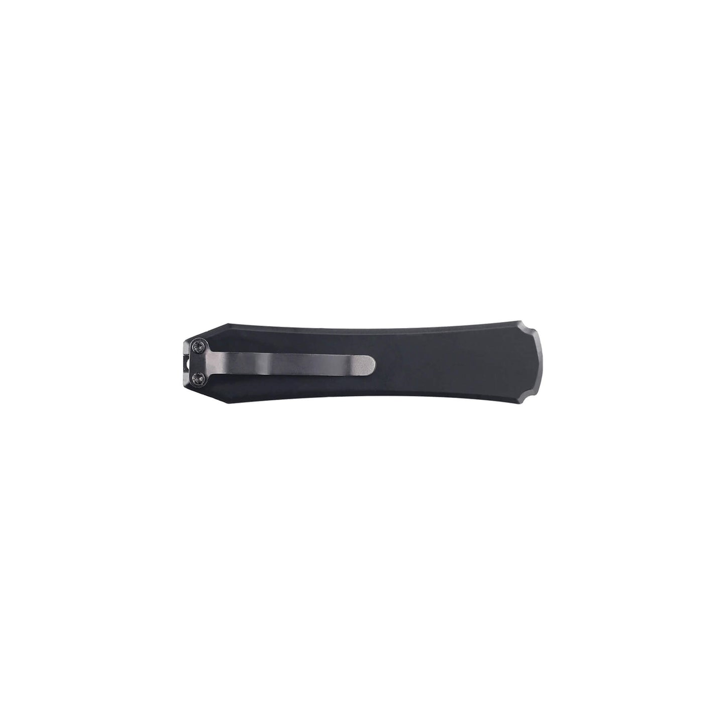 Hunting, fishing, EDC Mini automatic OTF knife Xkarve with serrated spear point blade, Zinc alloy handle and lanyard hole.