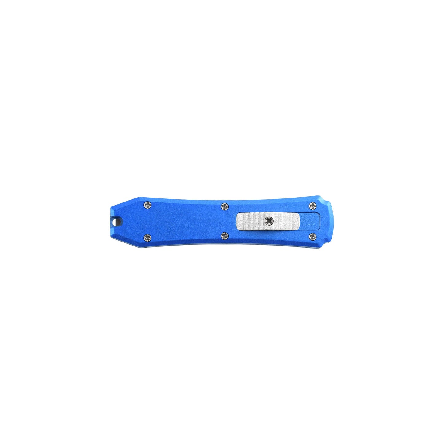 Hunting, fishing, EDC Mini automatic OTF knife Xkarve with serrated spear point blade, Zinc alloy handle and lanyard hole.
