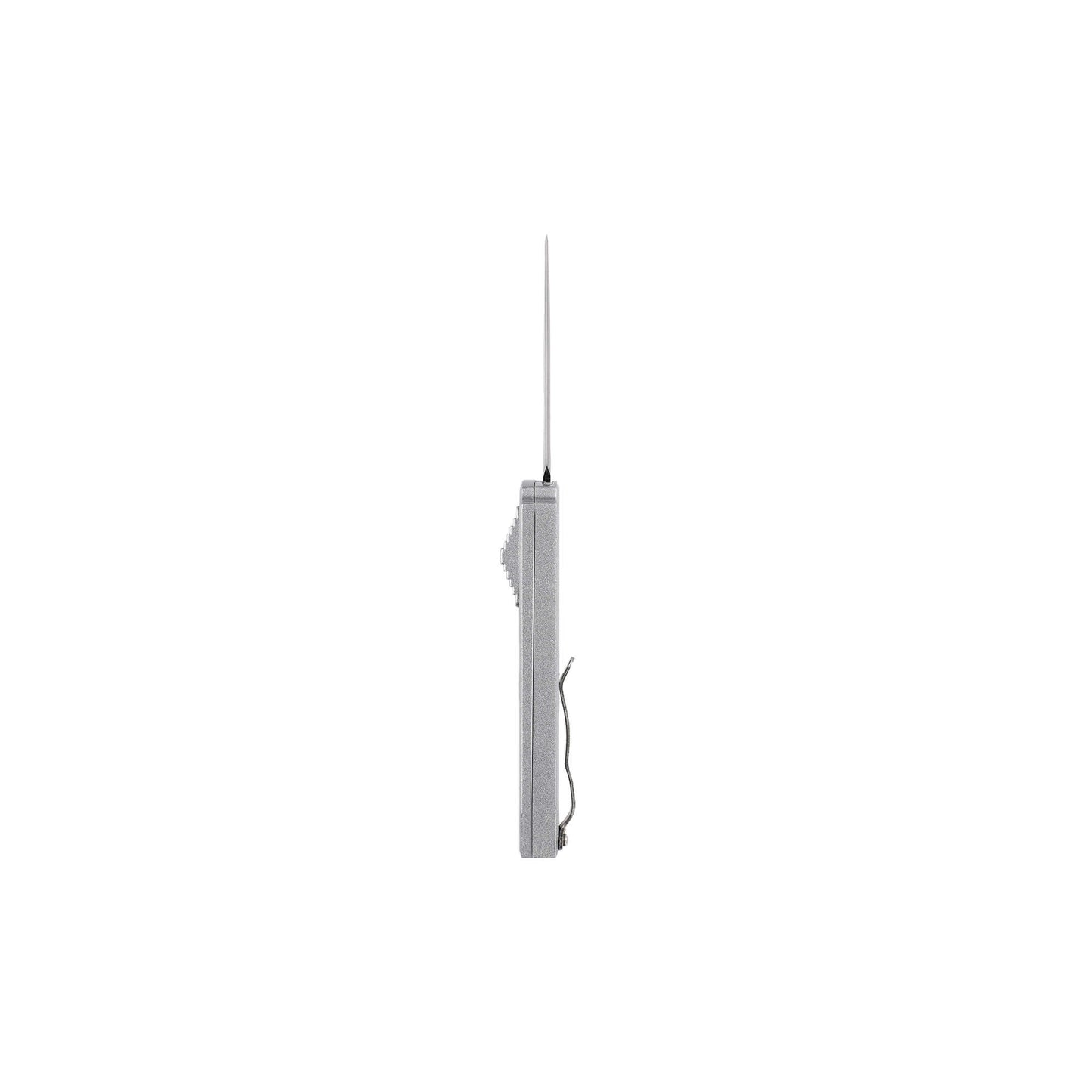 Silver Hunting, fishing, EDC Mini automatic OTF knife Xkarve with spear point blade, Zinc alloy handle and lanyard hole.