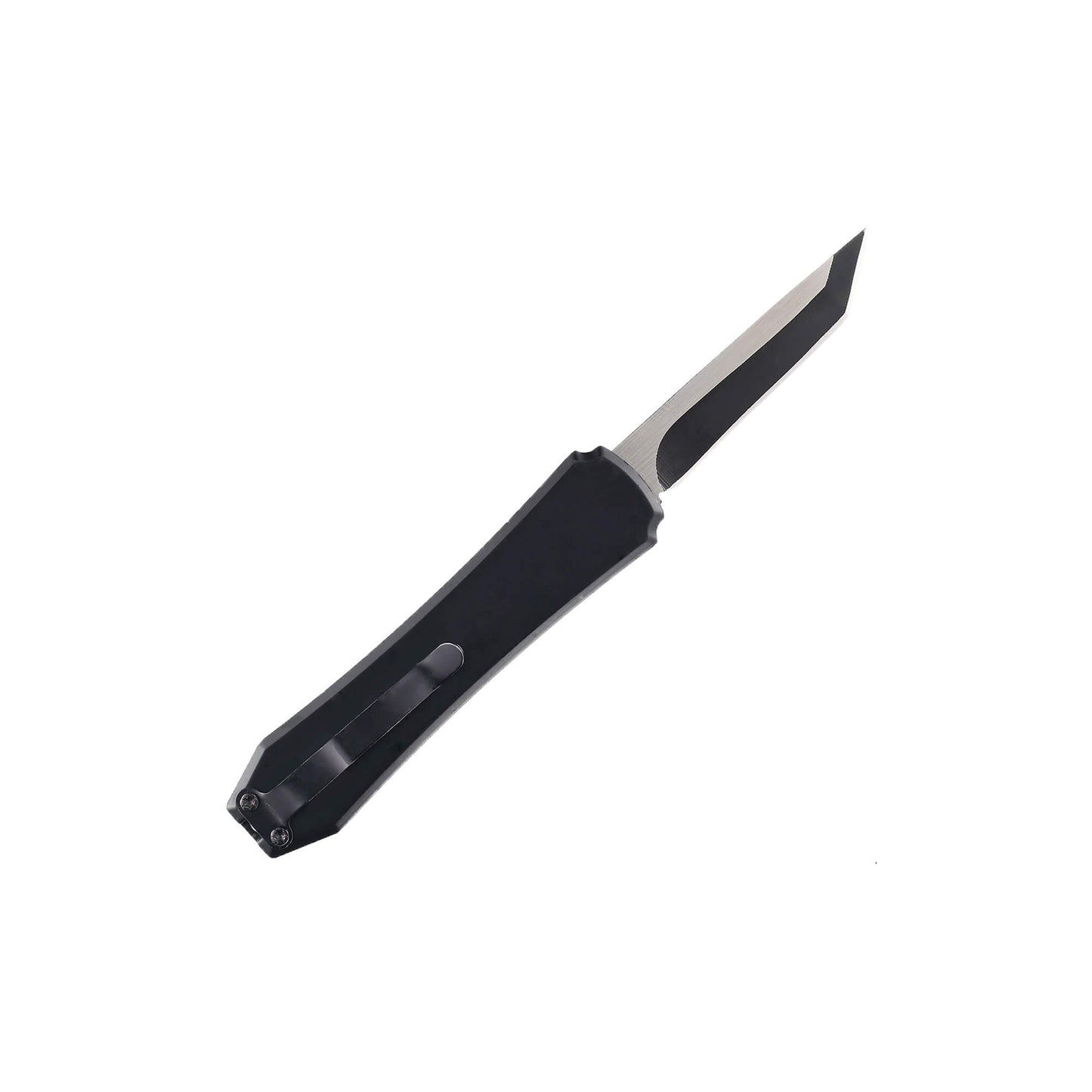 Hunting, fishing, EDC Mini automatic OTF knife Xkarve with american tanto blade, Aluminum Alloy handle and pocket clip.