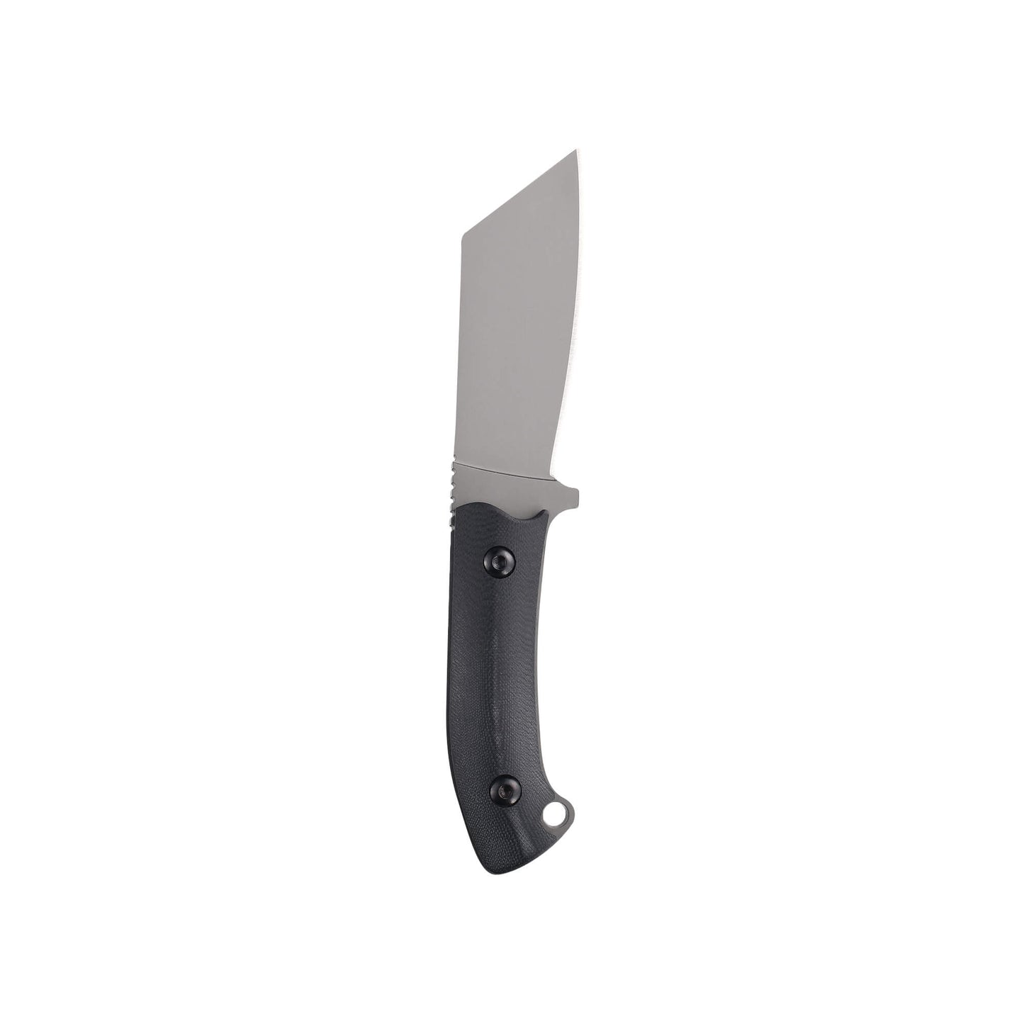 Fixed Blade knife Talis from Mavik Gear with a sheep's foot D2 Steel blade, anti-slip G10 handle, and lanyard hole.