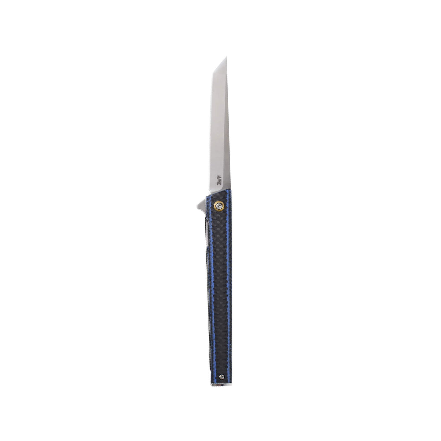 Sleek Alon folding knife with a 3.15" D2 American Tanto blade, 4.53" carbon fiber handle, and advanced grip. Weighs .11lbs.