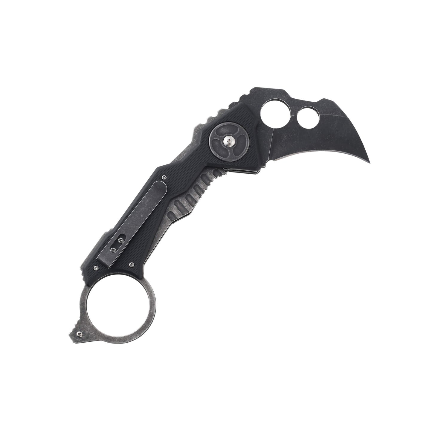 Folding knife Graze from Mavik Gear with 440C karambit blade, black G10 handle for secure grip and pocket clip.