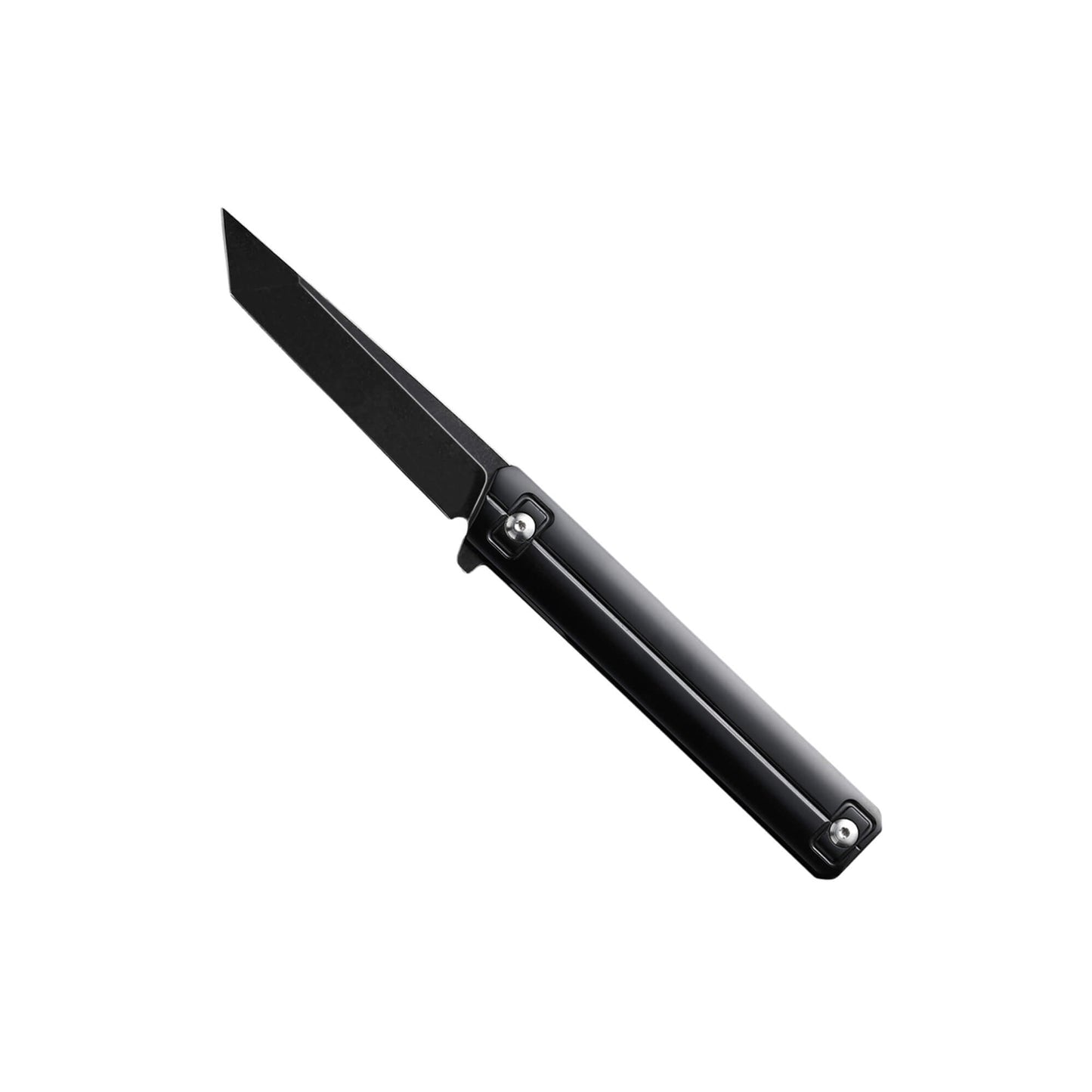 Folding knife Hubel for hunting, fishing, and everyday carry, with Aluminum alloy handle, hip clip, and D2 steel tanto blade.