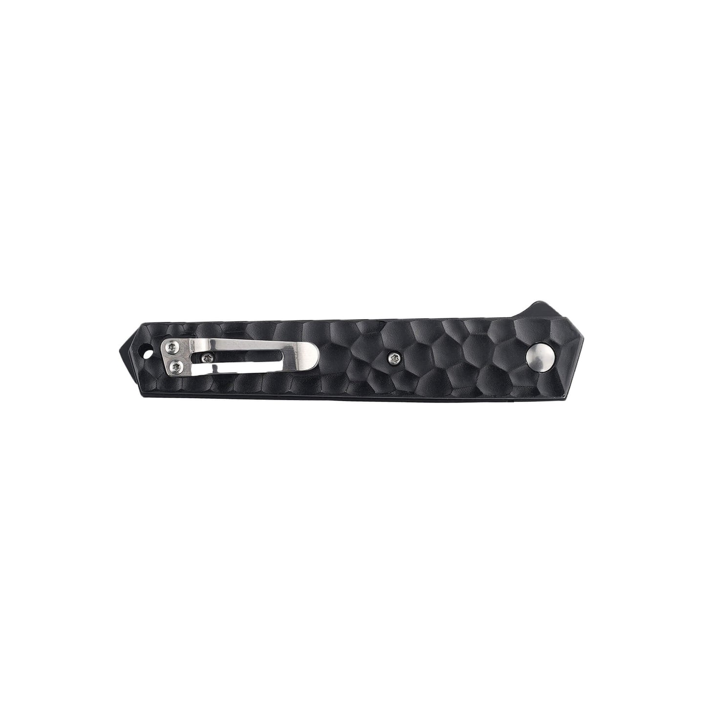 Folding knife Iren from Mavik Gear with D2 steel american tanto blade, Aluminum alloy handle, pocket clip, and lanyard hole.