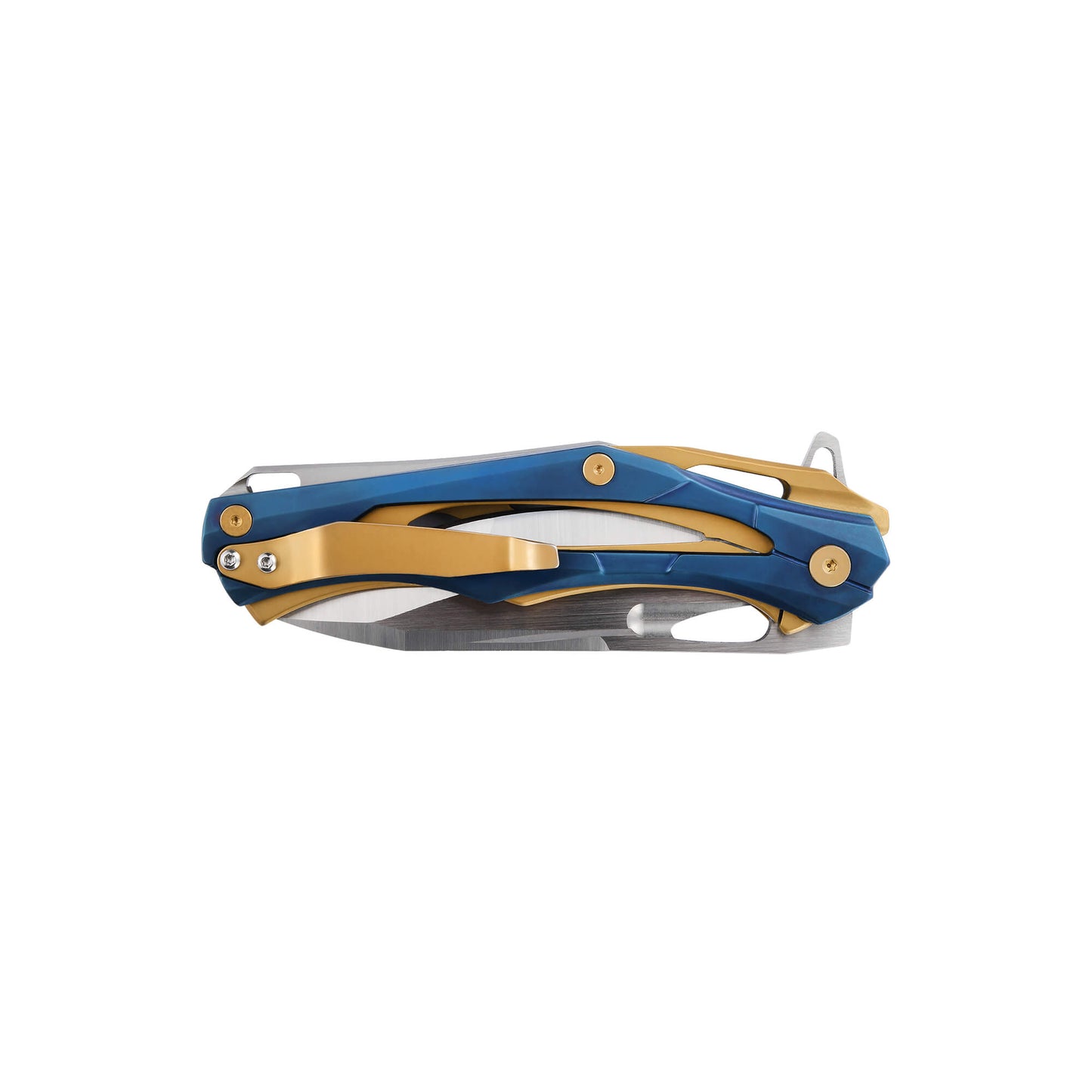 Folding knife Morpher from Mavik Gear with 3.65" reverse tanto blade, liner lock, pocket clip, and lanyard hole.