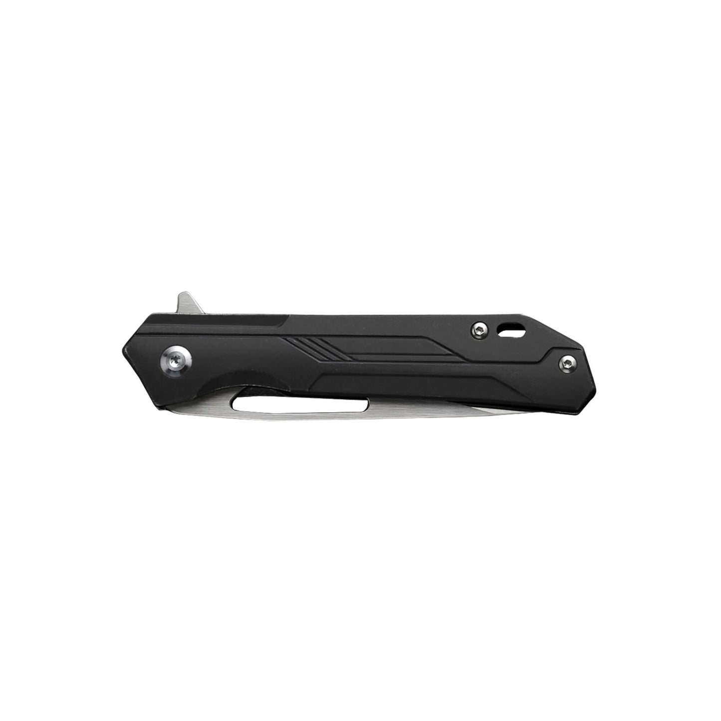 Folding camping knife Solem from Mavik Gear with D2 drop point blade, Aluminum Alloy handle, pocket clip, and lanyard hole.