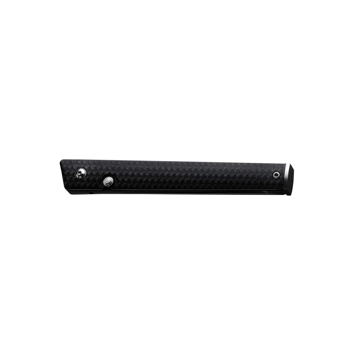 Folding EDC knife Sown from Mavik Gear with american tanto blade, black G10 anti-slip handle, and pocket clip.