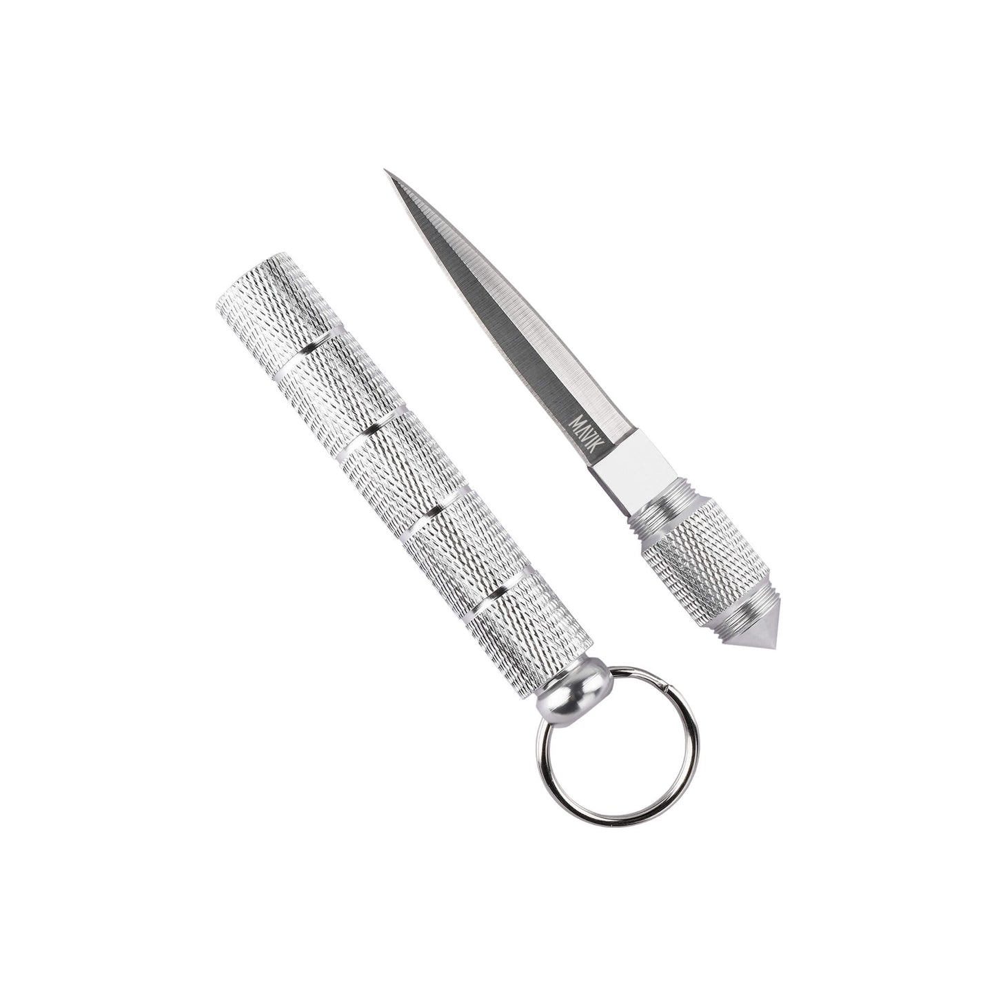 Mavik Gear tactical accessories, custom made knife Tsun with 420C Steel double-edge dagger blade, and Aluminum alloy handle.