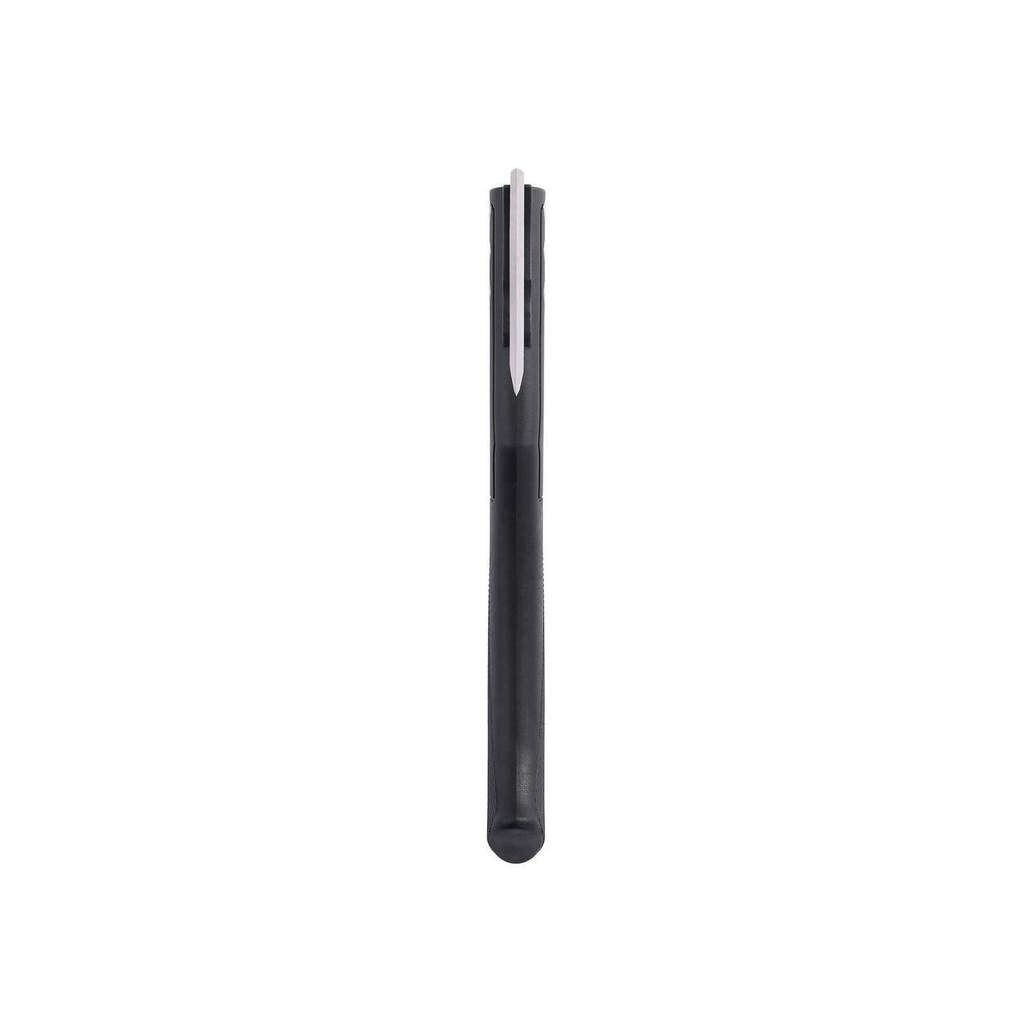 Black tactical Hammer AX, camping tool from Mavik Gear made of ABS, TPR, and Stainless Steel, with hammer on the back.