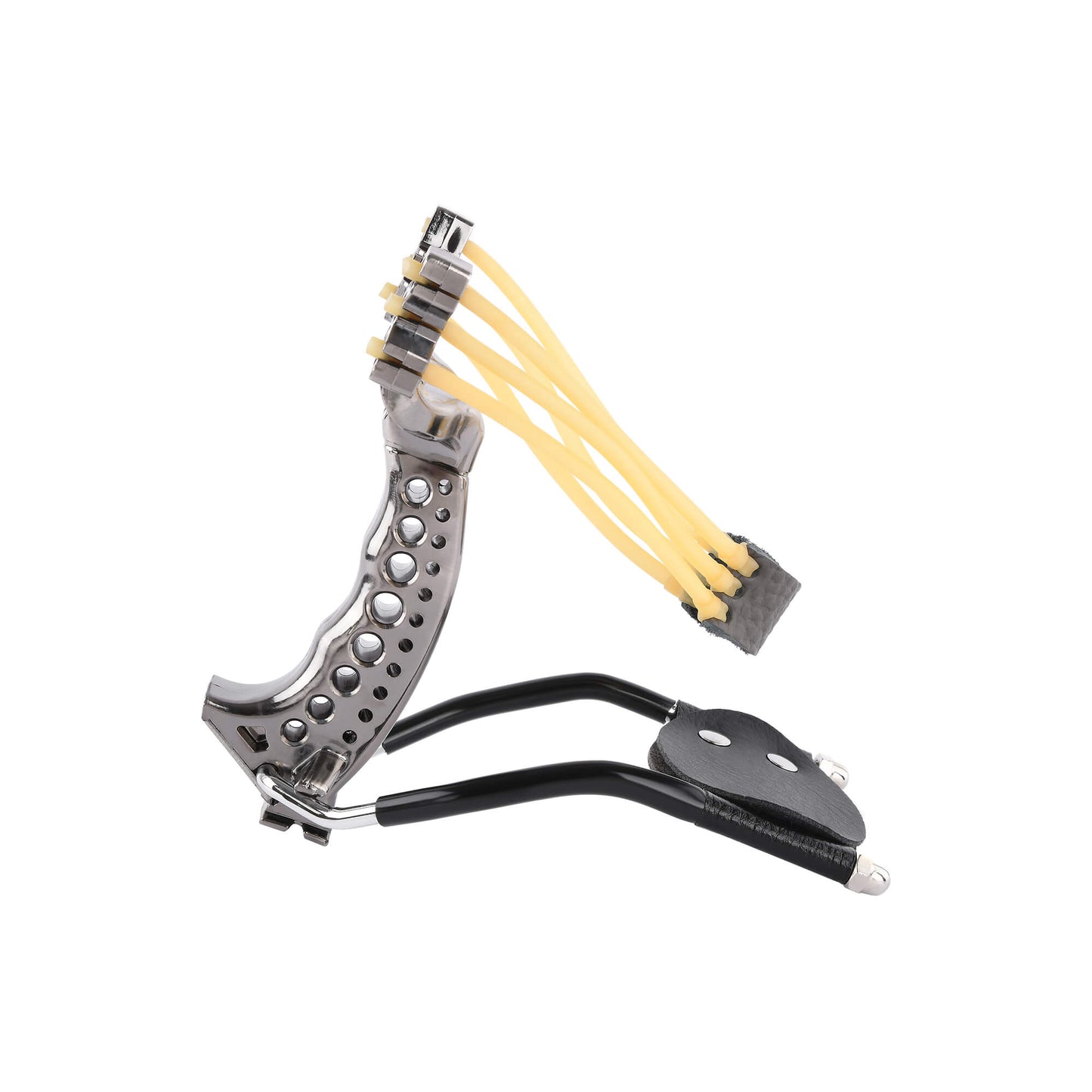 Ballista 01 Metal Slingshot: High-tension triple rubber bands, ergonomic grip, suitable for right and left-handed shooters.