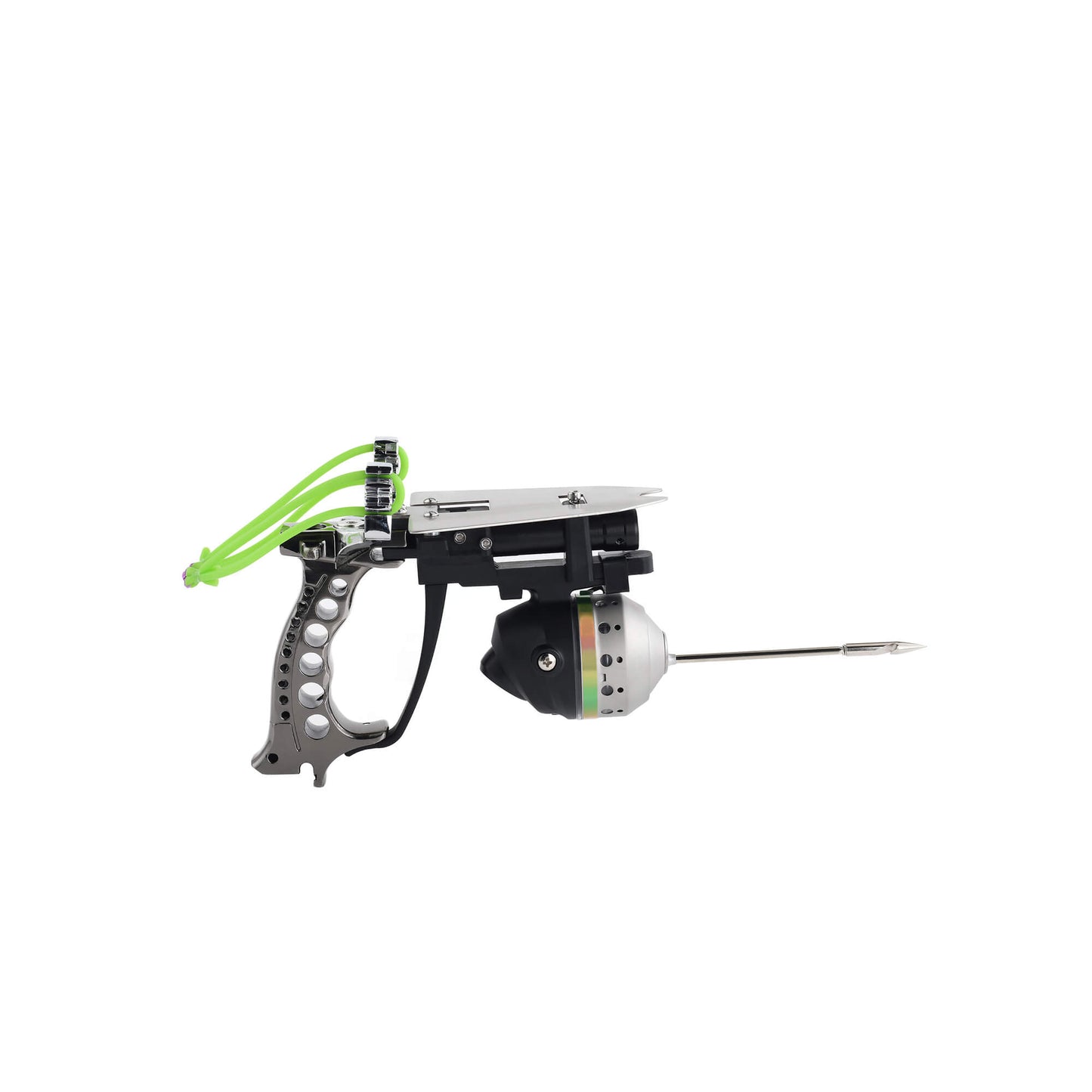 Fishing slingshot F-Ballista 02 with Fishing Reel, Fish Darts with Dart Box, Multi-point metal bow, Guard Plate, Laser Sight.