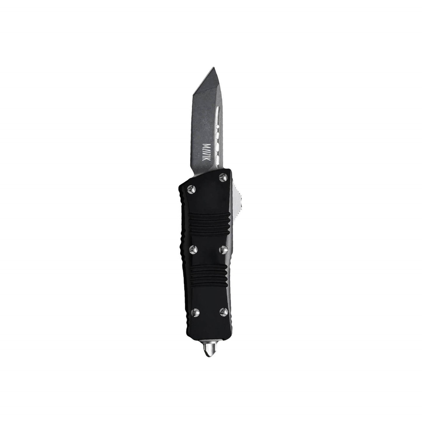 OTF Caliore compact CNC'ed sliding knife with a 1.95" D2 blade and 3.40" zinc Aluminum handle, lightweight at 0.14lbs.