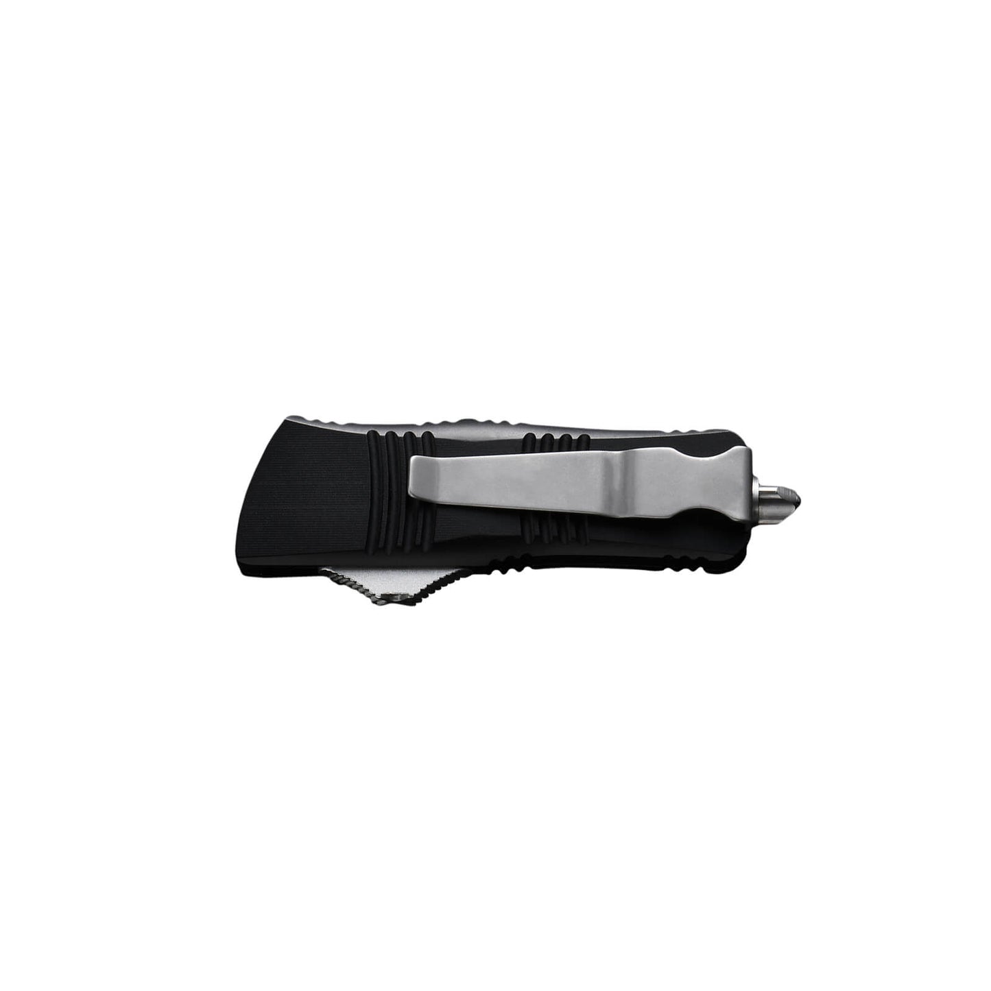 OTF Caliore compact CNC'ed sliding knife with a 1.95" D2 blade and 3.40" zinc Aluminum handle, lightweight at 0.14lbs.
