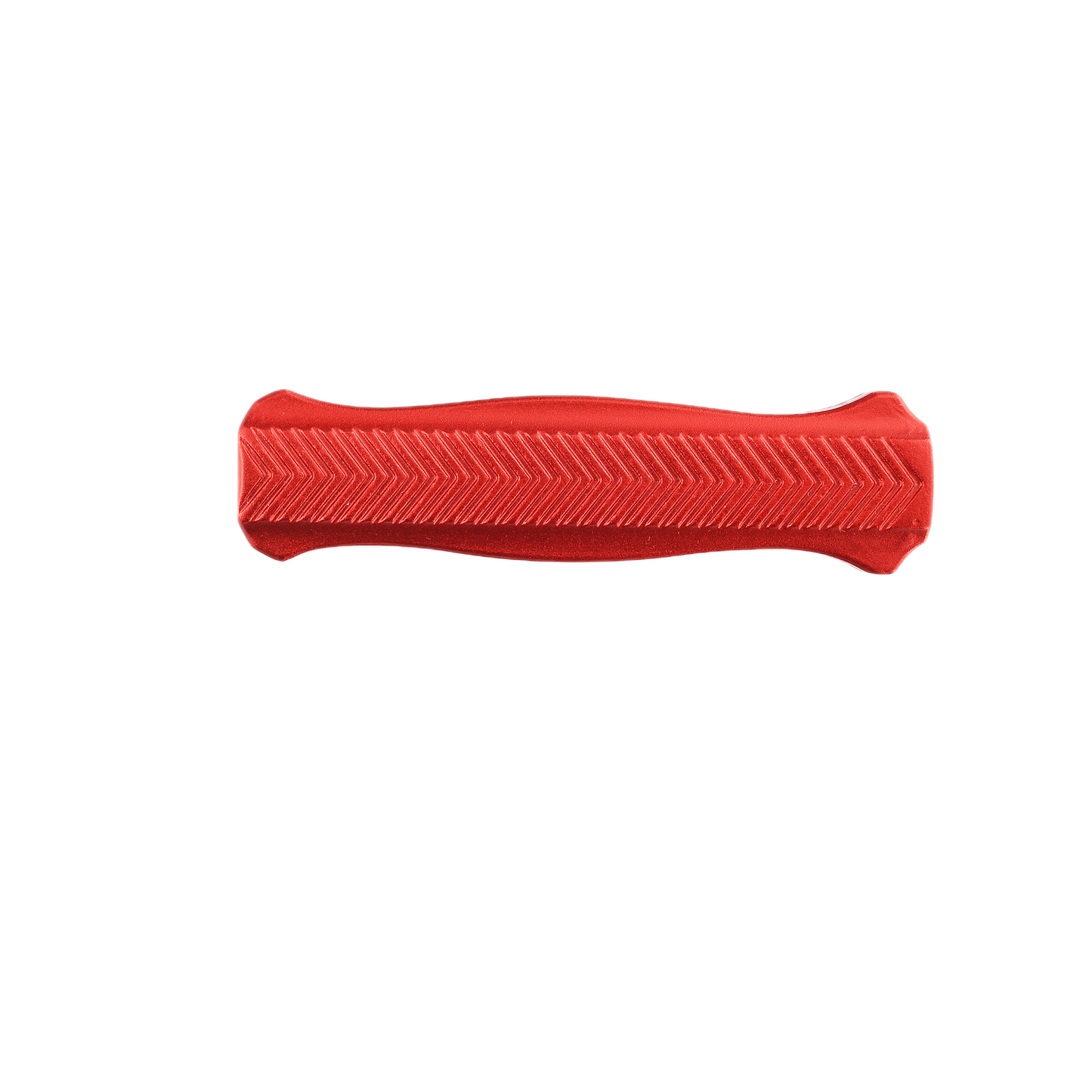 Glimmer mini OTF knife with dual-action, double-edge dagger blade and textured Aluminum Alloy handle for secure grip.