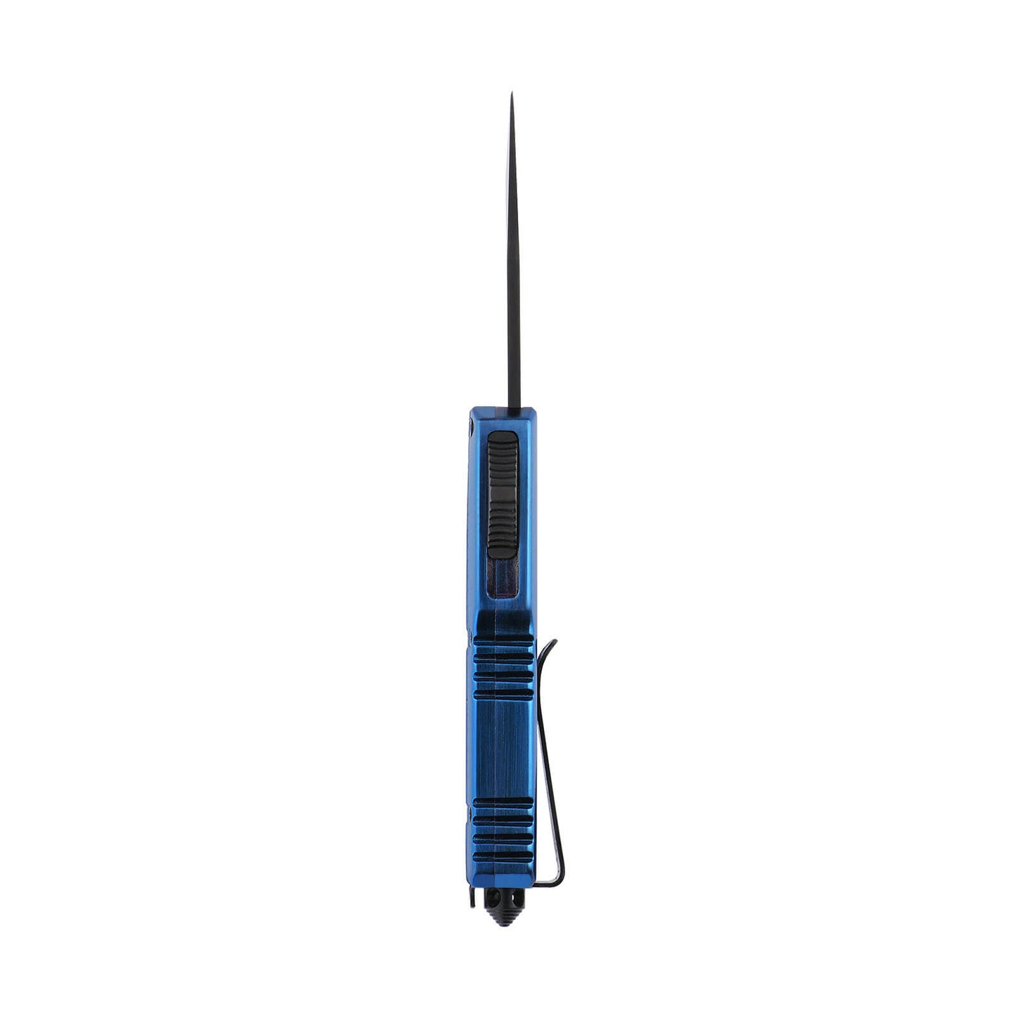 Oran Small OTF knife with dual-action, tanto blade and textured Zinc Alloy handle for secure grip.