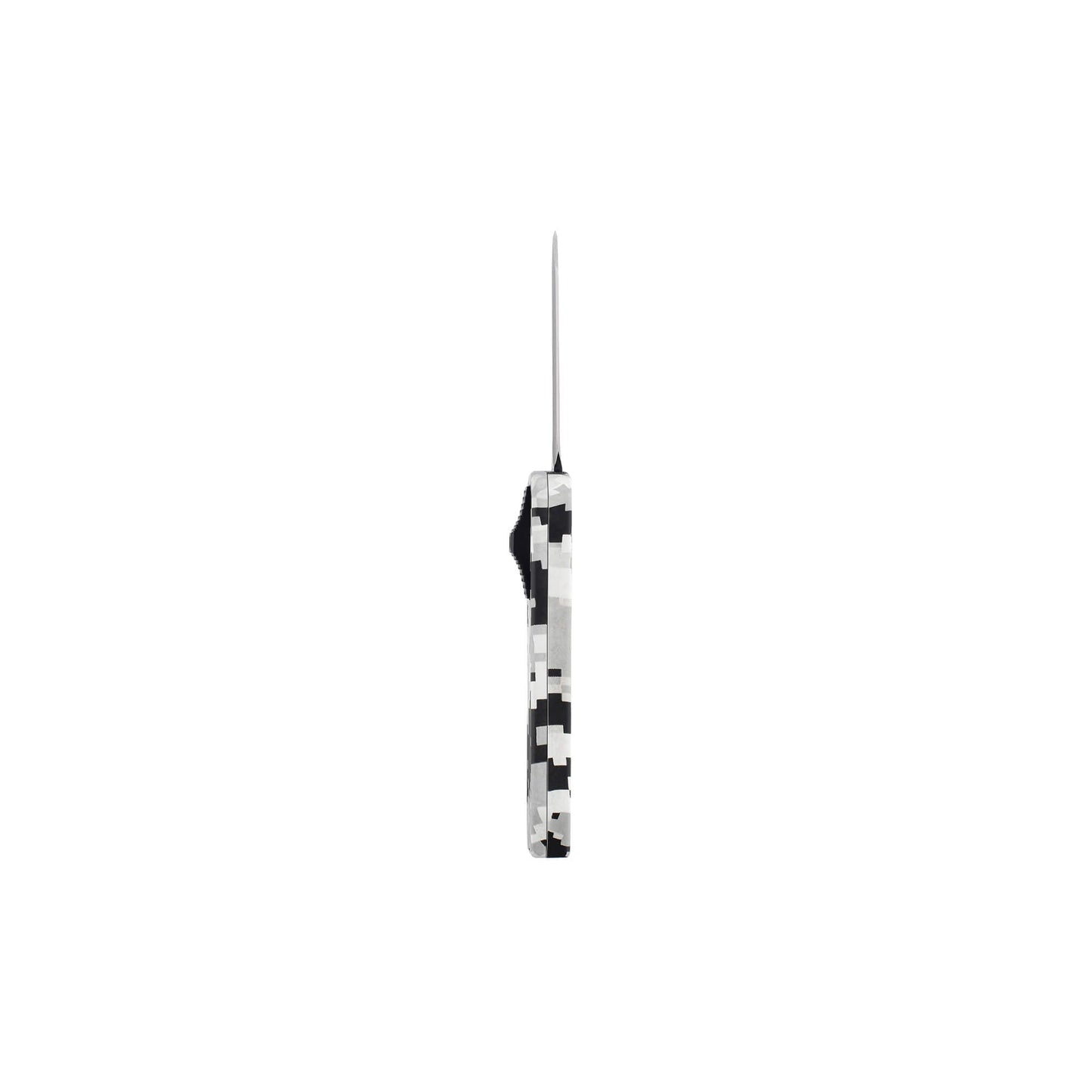 Mini automatic OTF knife Splinter from Mavik Gear with 440C spear point blade, Aluminum Alloy handle, and lanyard hole.