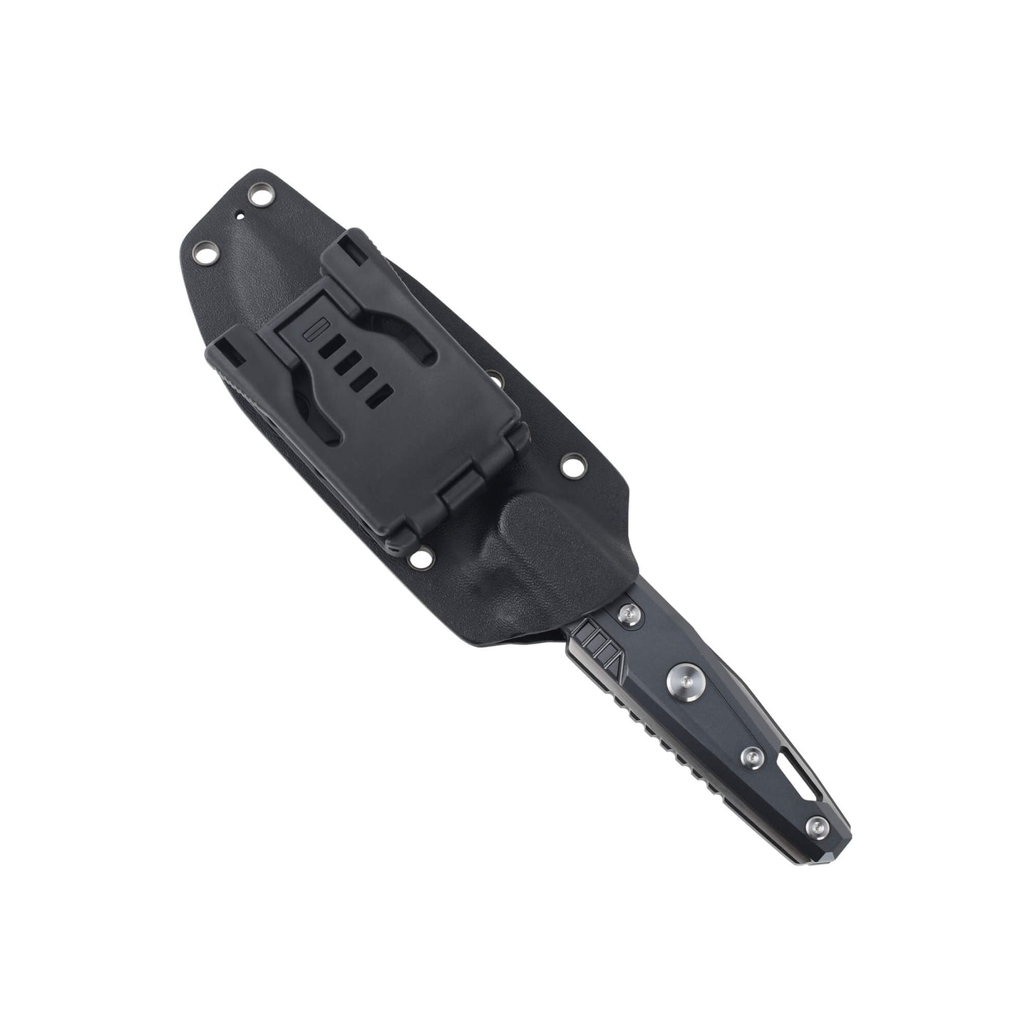 Fixed-blade hunting knife Slither from Mavik Gear with D2 drop point blade, aluminum alloy handle, and lanyard hole.