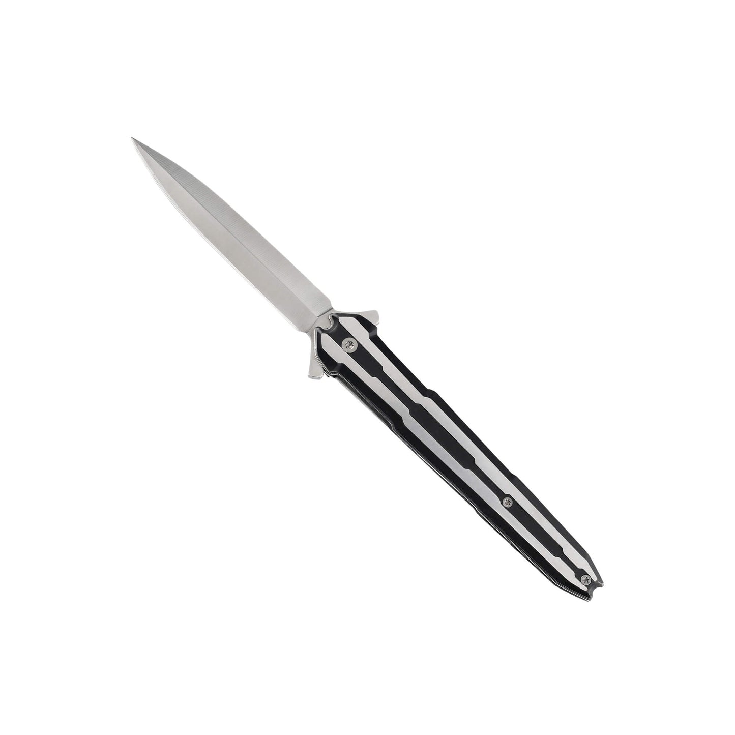 Folding knife Calus with the safe locking mechanism, single-edge dagger 3.70" blade, and aluminum alloy 5.16" handle.