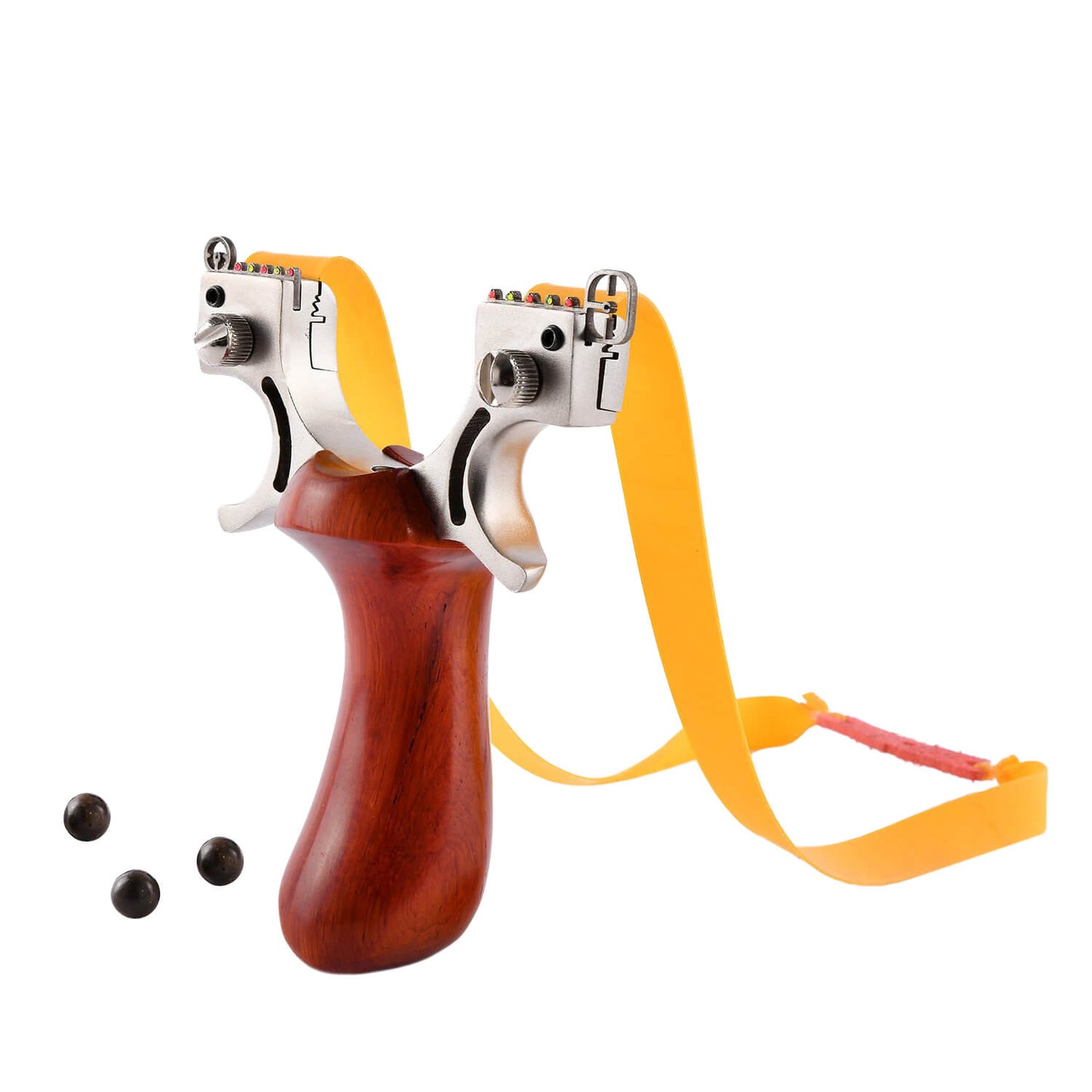 Ballista 06 tactical slingshot: Non-slip grip, curved handle for comfort, made of Iron, wood, rubber,