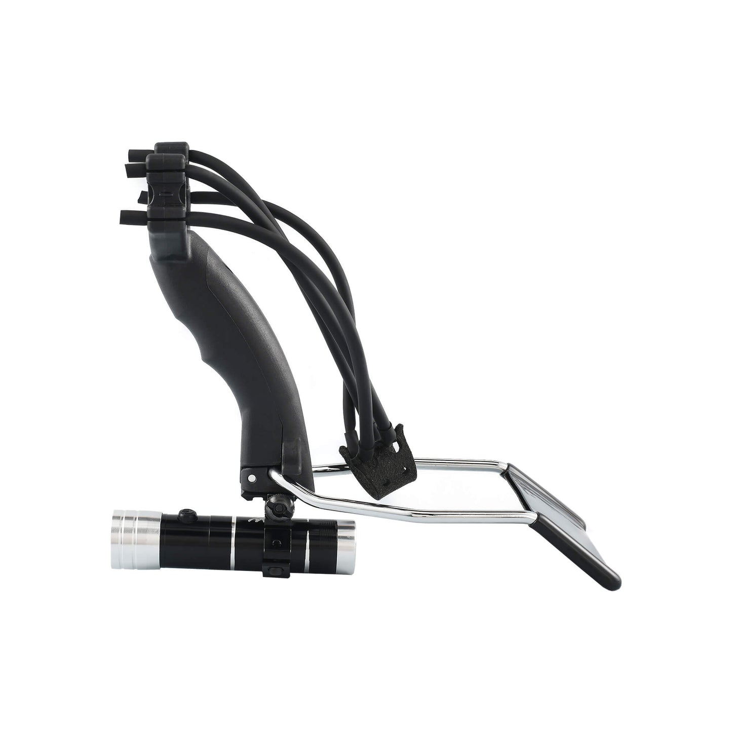 Ballista 08 Premium Tactical Slingshot: Tension springs for powerful shots, fully adjustable for left/right-handed shooters.