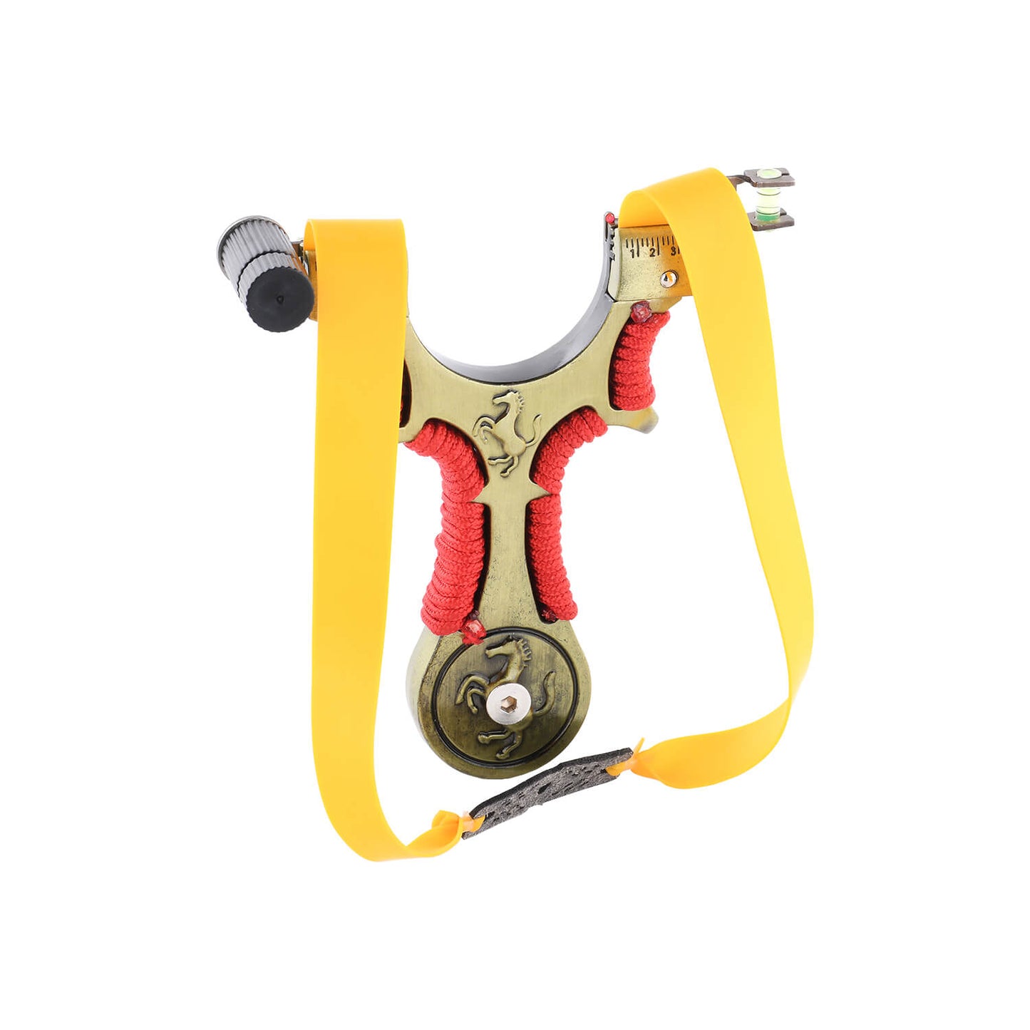 Ballista 10 Tactical slingshot with non-slip curved handle, and laser attachment, made of stainless steel, ABS, Gradienter.