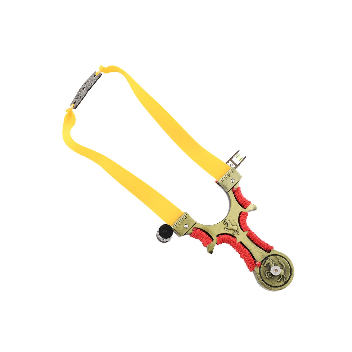 Ballista 10 Tactical slingshot with non-slip curved handle, and laser attachment, made of stainless steel, ABS, Gradienter.