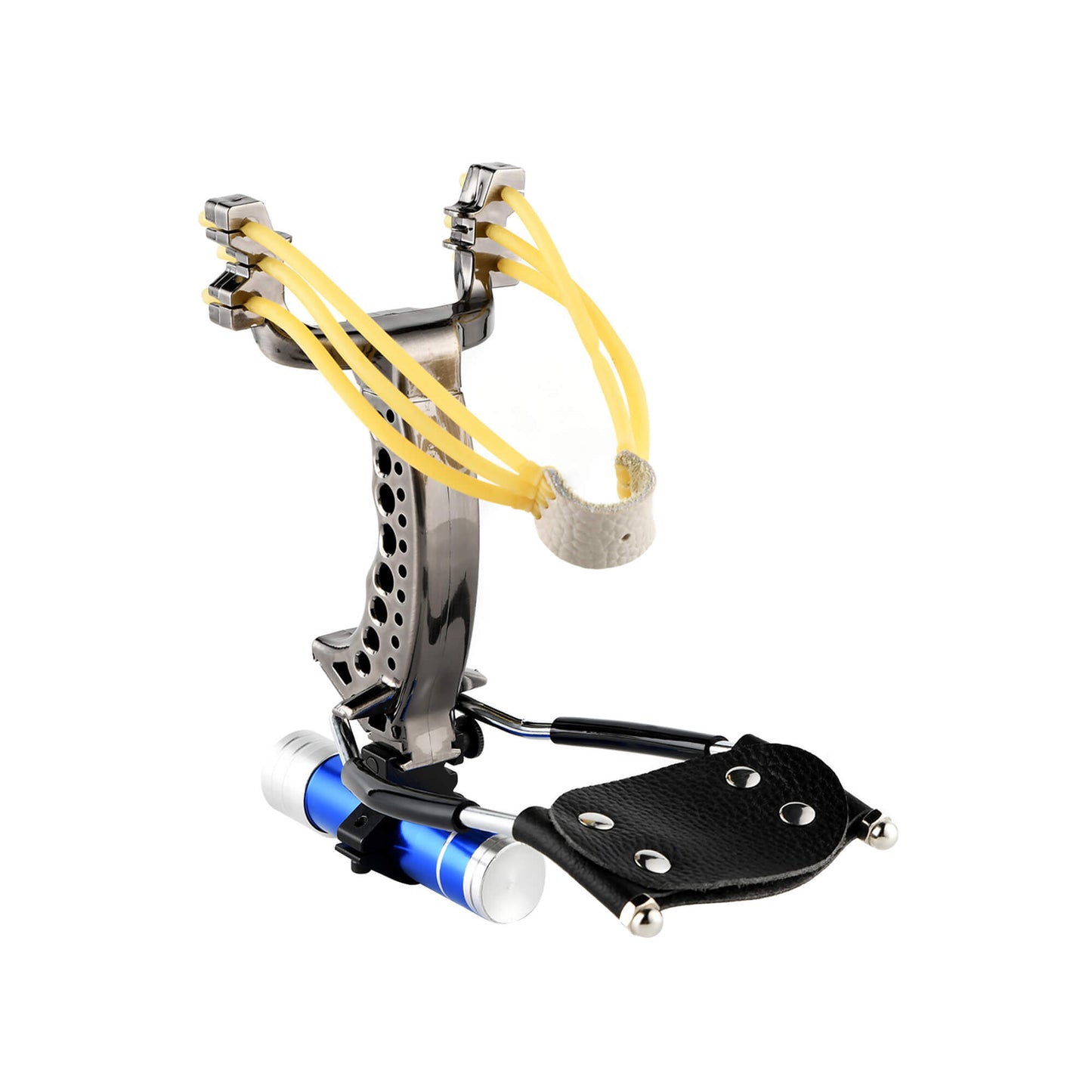 Ballista 21 tactical Aluminum Alloy slingshot with infrared sight, laser flashlight, precise aim for left/right-handed users.