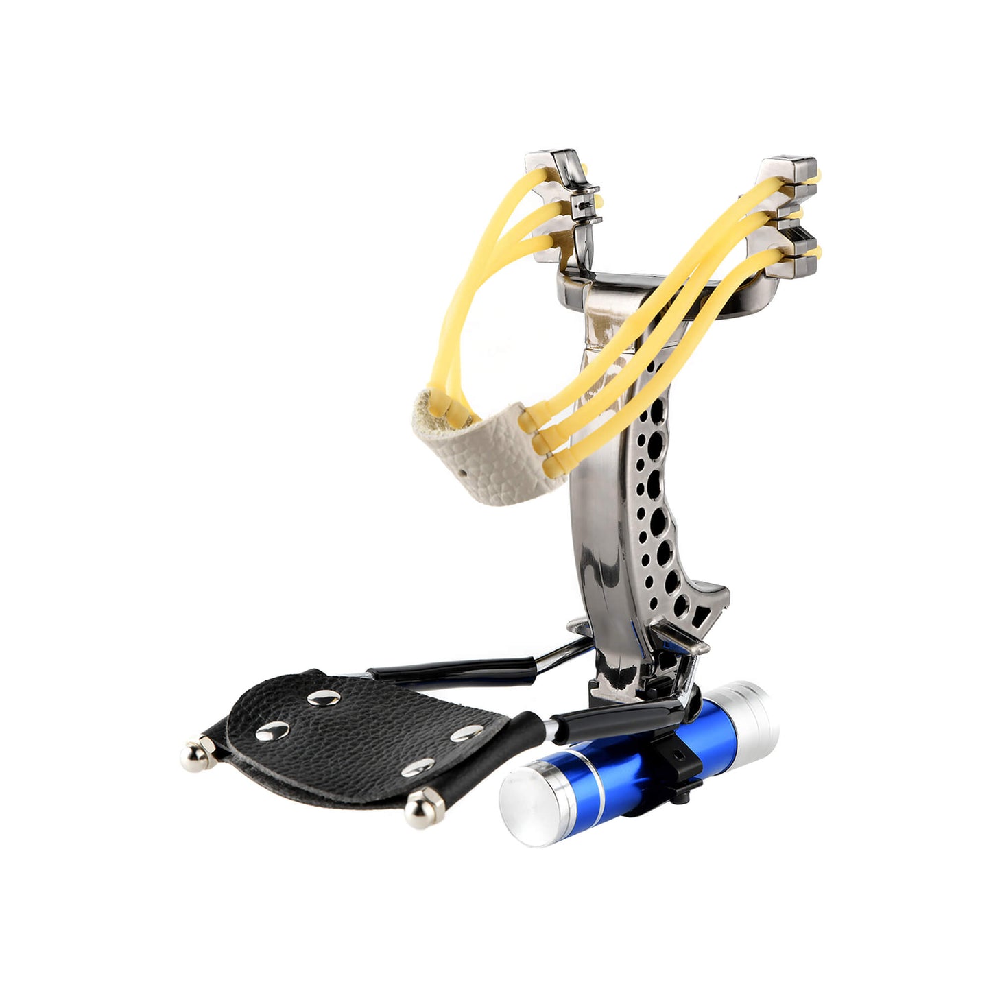 Ballista 21 tactical Aluminum Alloy slingshot with infrared sight, laser flashlight, precise aim for left/right-handed users.