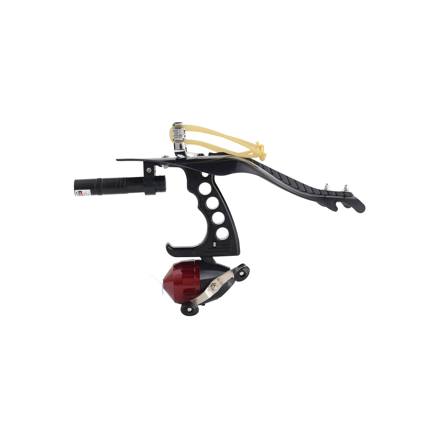 Fishing slingshot F-Ballista 03 with Fishing Reel, Fish Darts with Dart Box, Line Splitter, Protective Cover, and Fish Wheel.